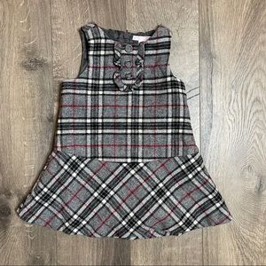 Janie and Jack Gray Wool Plaid Dress - Size 12-18 months